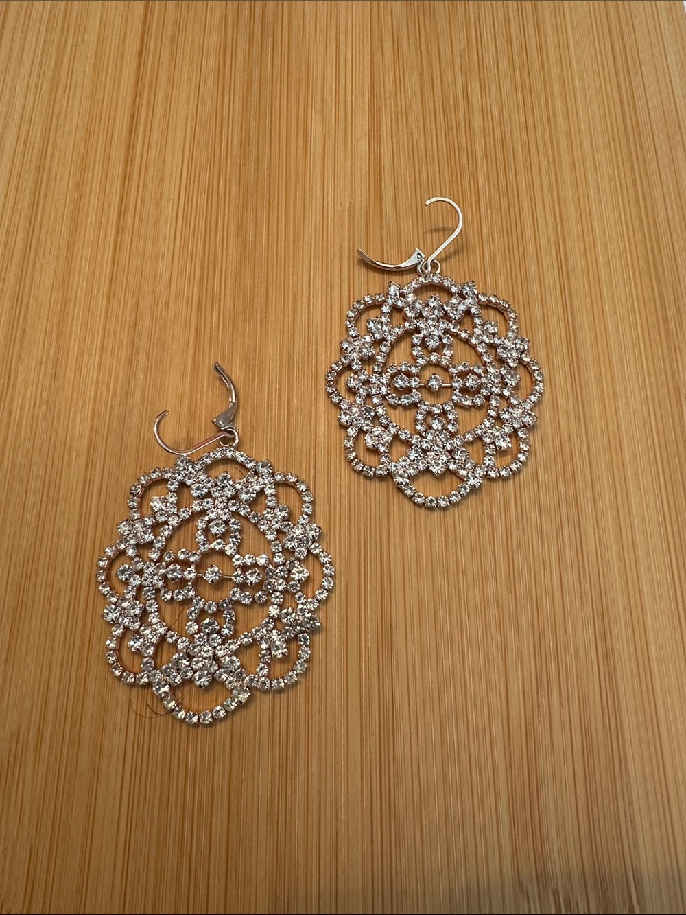 Crystal Filigree Statement Chandelier Earrings